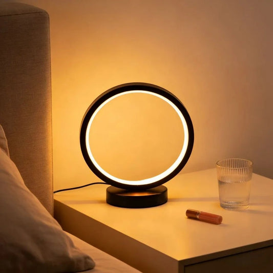 Nordic Style LED Table Lamp 5VUSB Plug Three Tone Light Circular