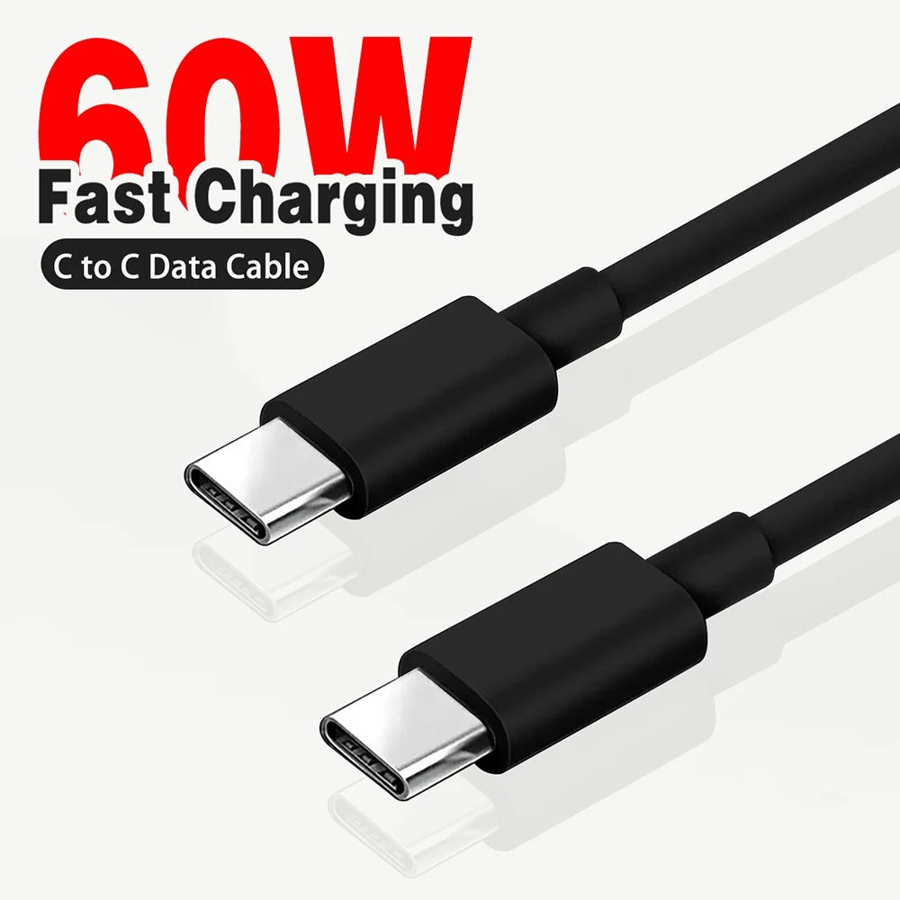 PD 60W USB C to USB Type C Cable Fast Charge Data Cable For Iphone 15