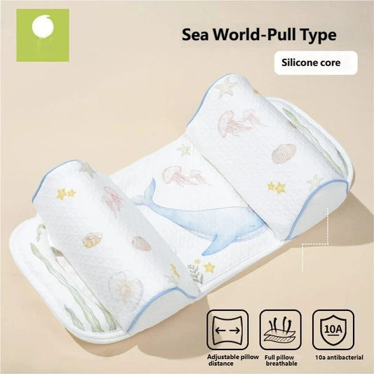 Adjustable Silicone Baby Head Shaping Anti-Roll Pillow