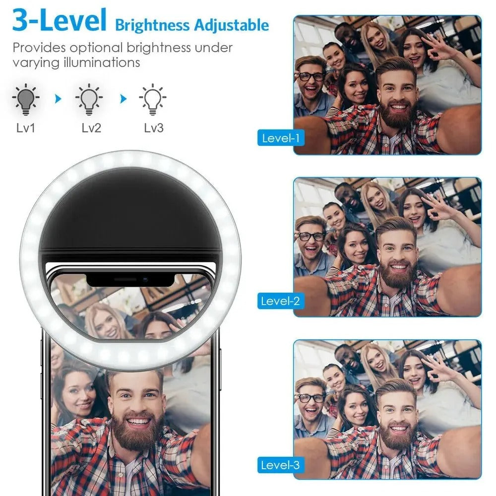 Mobile Selfie Ring Light, Mini Mobile Selfie Ring Light, LED Selfie Ring Light