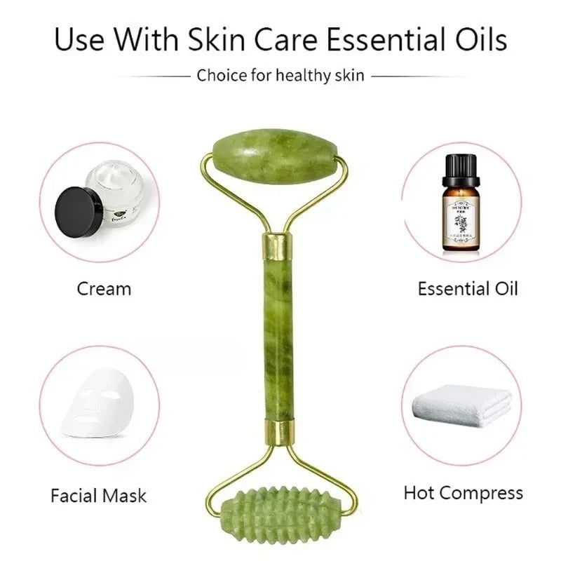 Natural jade roller massager, scraping board,