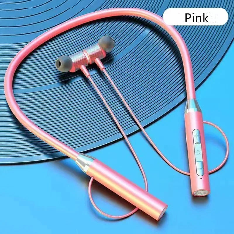 Wireless Neckband Bluetooth 5.0 Headphone Wireless Headset With Heavy Bass Stereo Earphones High Quality Magnetic Attraction Intelligent Noise Reduction Cancelling Sports Headset ZF Tech