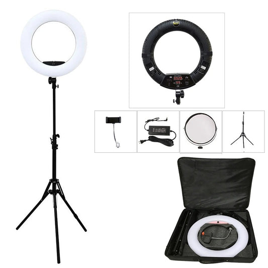 26cm Ring Light With Phone Holder & 3 Shades Of Colour For Videos Photography Studio & Lightining