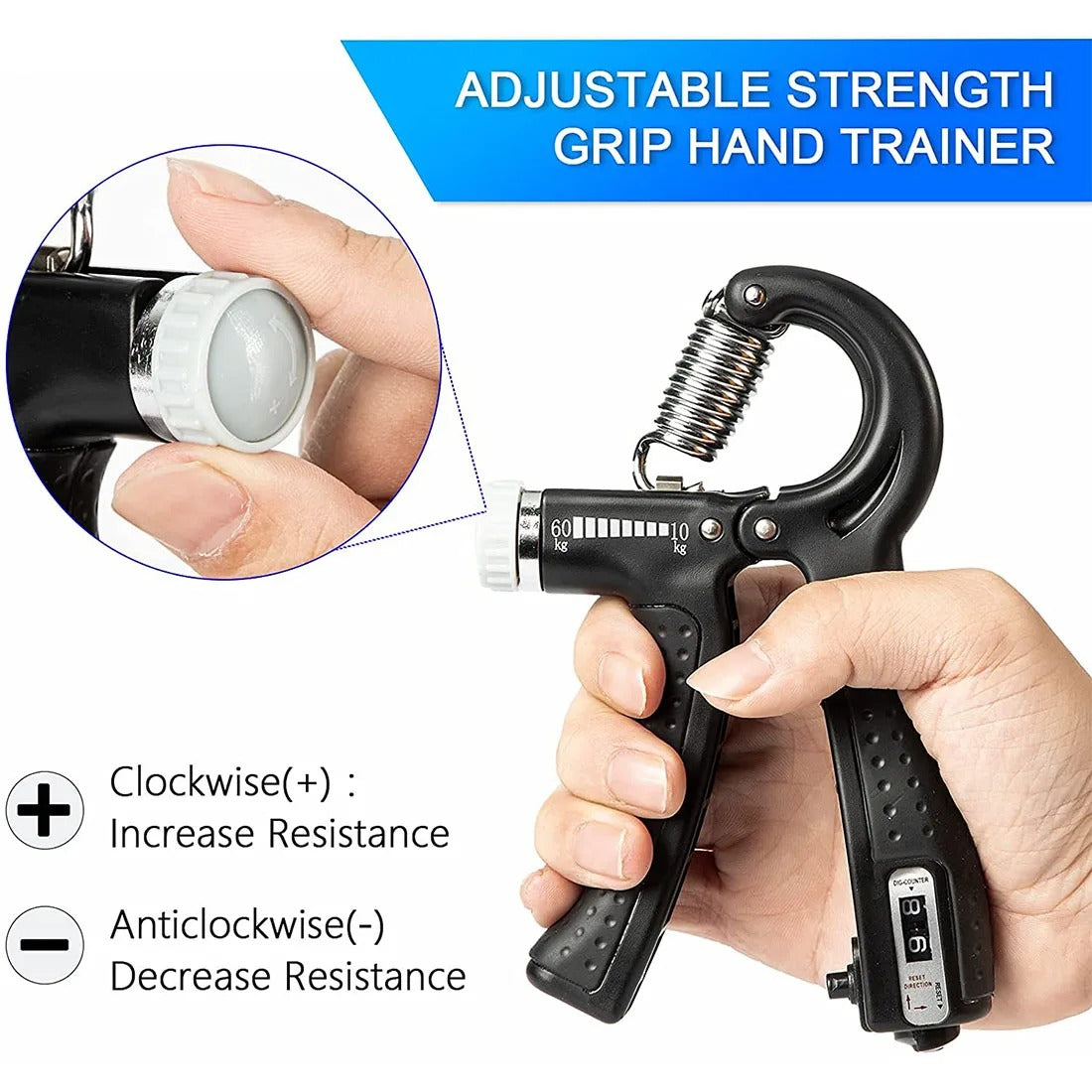 Hand Grips Strengthener Men and Women Arm Spring Finger Massager Expander