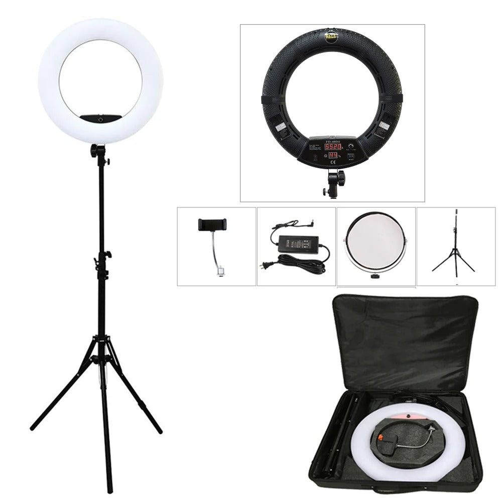 26cm Ring Light With Phone Holder & 3 Shades Of Colour For Videos Photography Studio & Lightining
